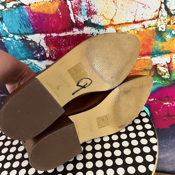 J.Crew Chelsea Boots Style BJ 254 Women's Size 8 Block Heel Brown - Picture 5 of 8